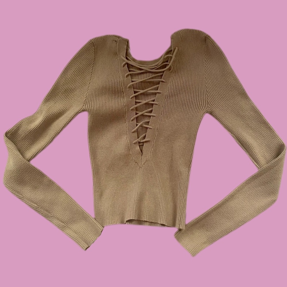 Deep V Neck Sweater